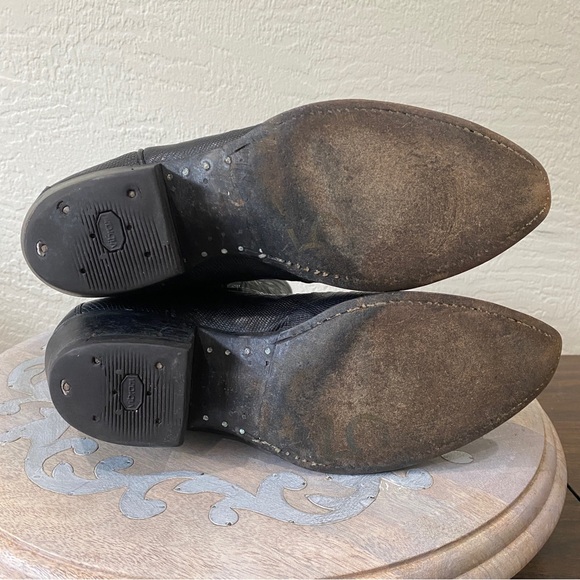 Tony Lama mens Black Western Leather Boots - sz 11 - cowboy - textured - Picture 8 of 11